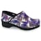 Sanita Women's Closed Back Clog, Printed Patent Leather Upper, Polyurethane Outsole, Purple, Size 4.5-5 M 477976-005-36 - alternate 1